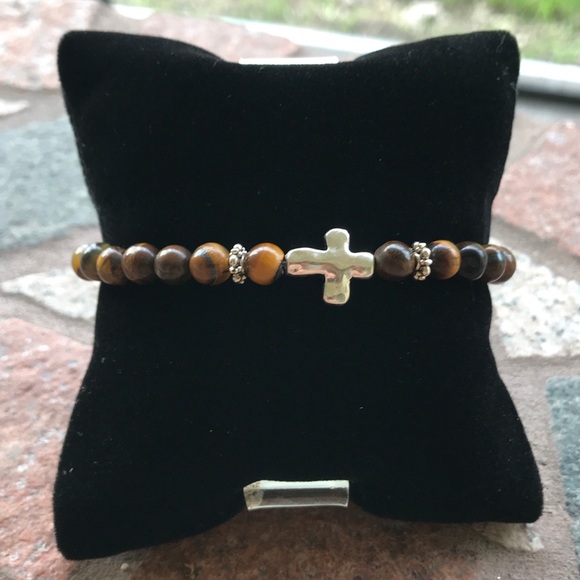 🔴SALE ! Men or women Tiger eye cross bracelet - Picture 9 of 10